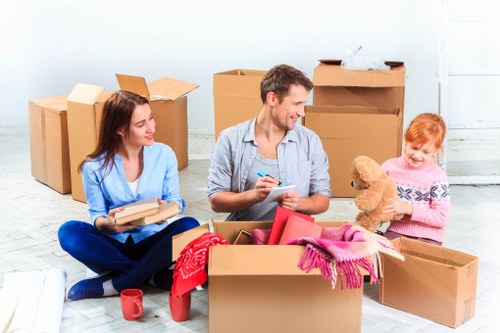 Students using storage options in the Hampstead area for boxes and belongings