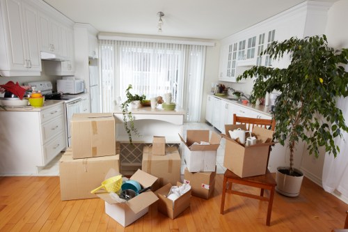 Packing and organising items for temporary storage near Hampstead