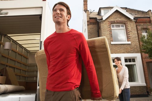 Secure self storage unit with neatly organised items