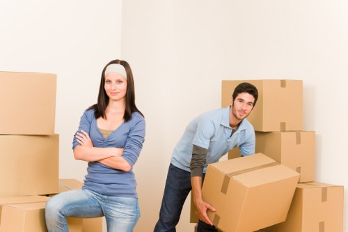 Wrapped furniture prepared for safe storage during renovation