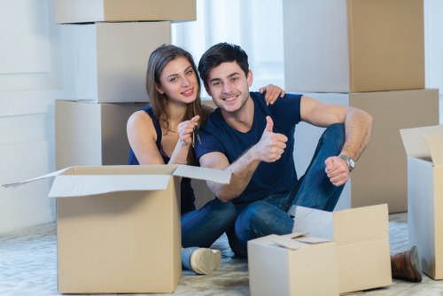 Careful loading of household furniture for local storage in Hampstead