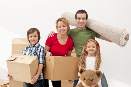 Secure household items arranged for storage