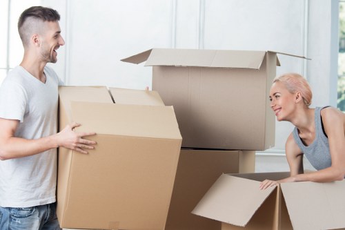 Moving and loading belongings into secure storage near Hampstead