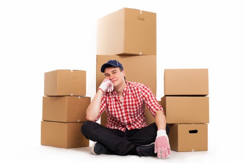 Organised storage spaces for furniture and boxes in Hampstead